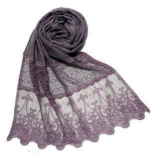 Limited Stock - Designer Diamond Studded Stole in Purple